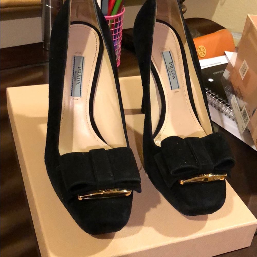PRADA black platform heels
